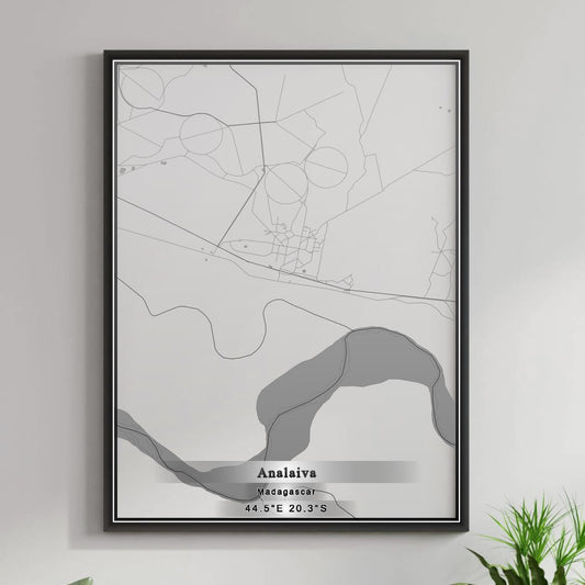 ROAD MAP OF ANALAIVA, MADAGASCAR BY MAPBAKES