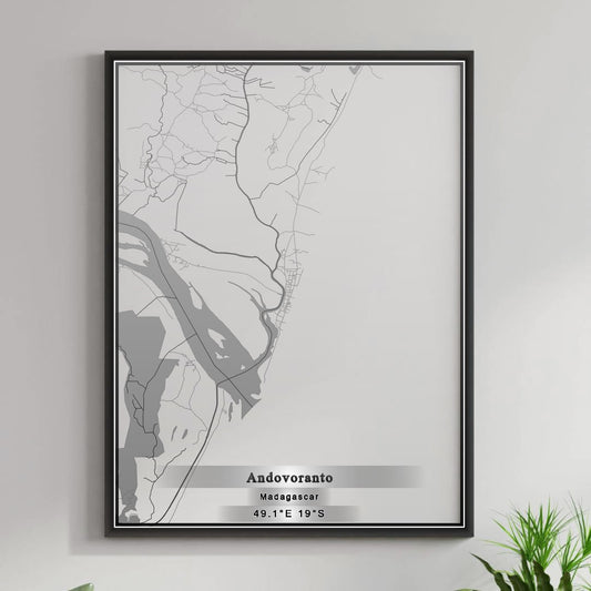 ROAD MAP OF ANDOVORANTO, MADAGASCAR BY MAPBAKES