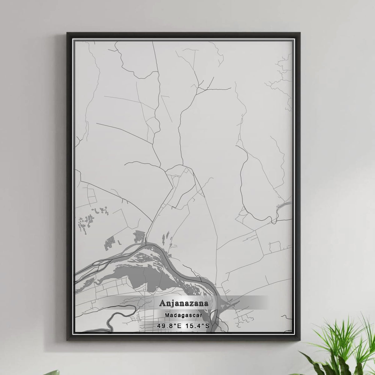 ROAD MAP OF ANJANAZANA, MADAGASCAR BY MAPBAKES