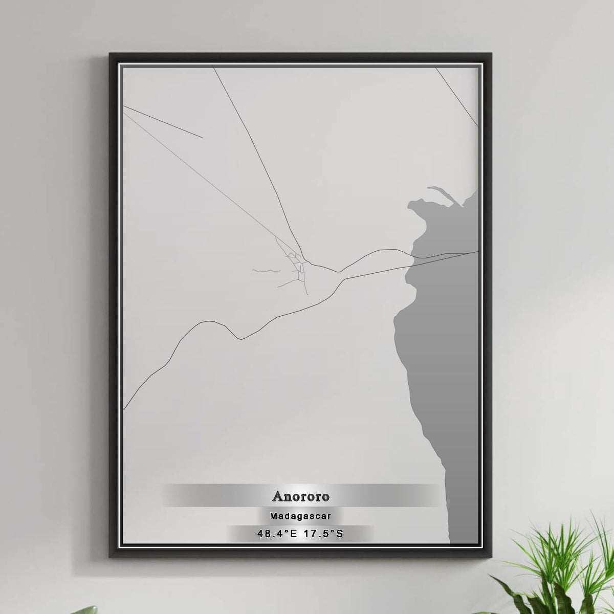 ROAD MAP OF ANORORO, MADAGASCAR BY MAPBAKES