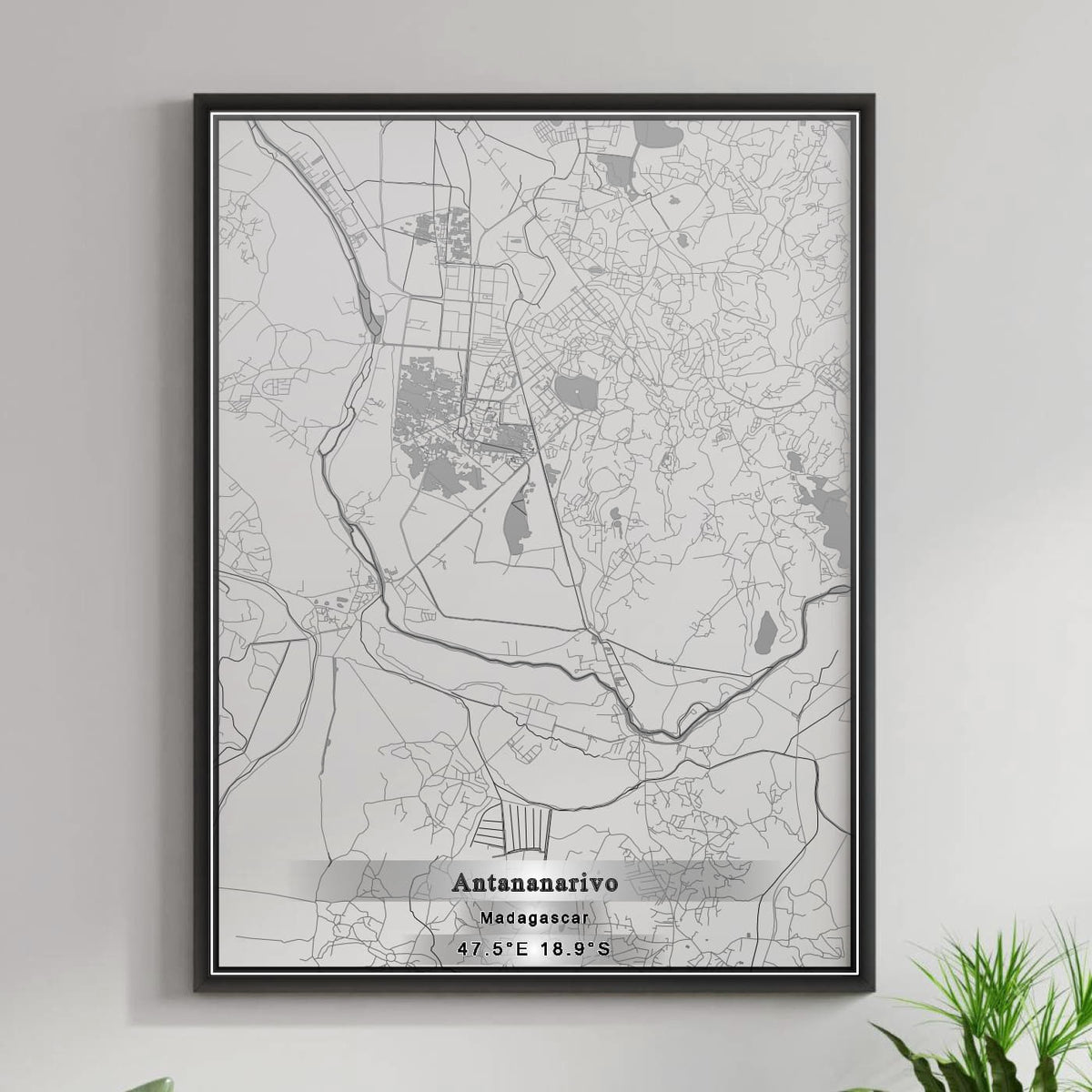 ROAD MAP OF ANTANANARIVO, MADAGASCAR BY MAPBAKES