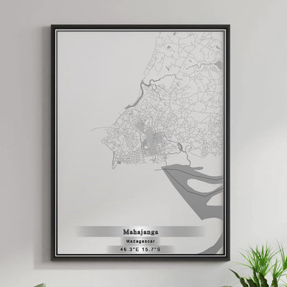 ROAD MAP OF MAHAJANGA, MADAGASCAR BY MAPBAKES