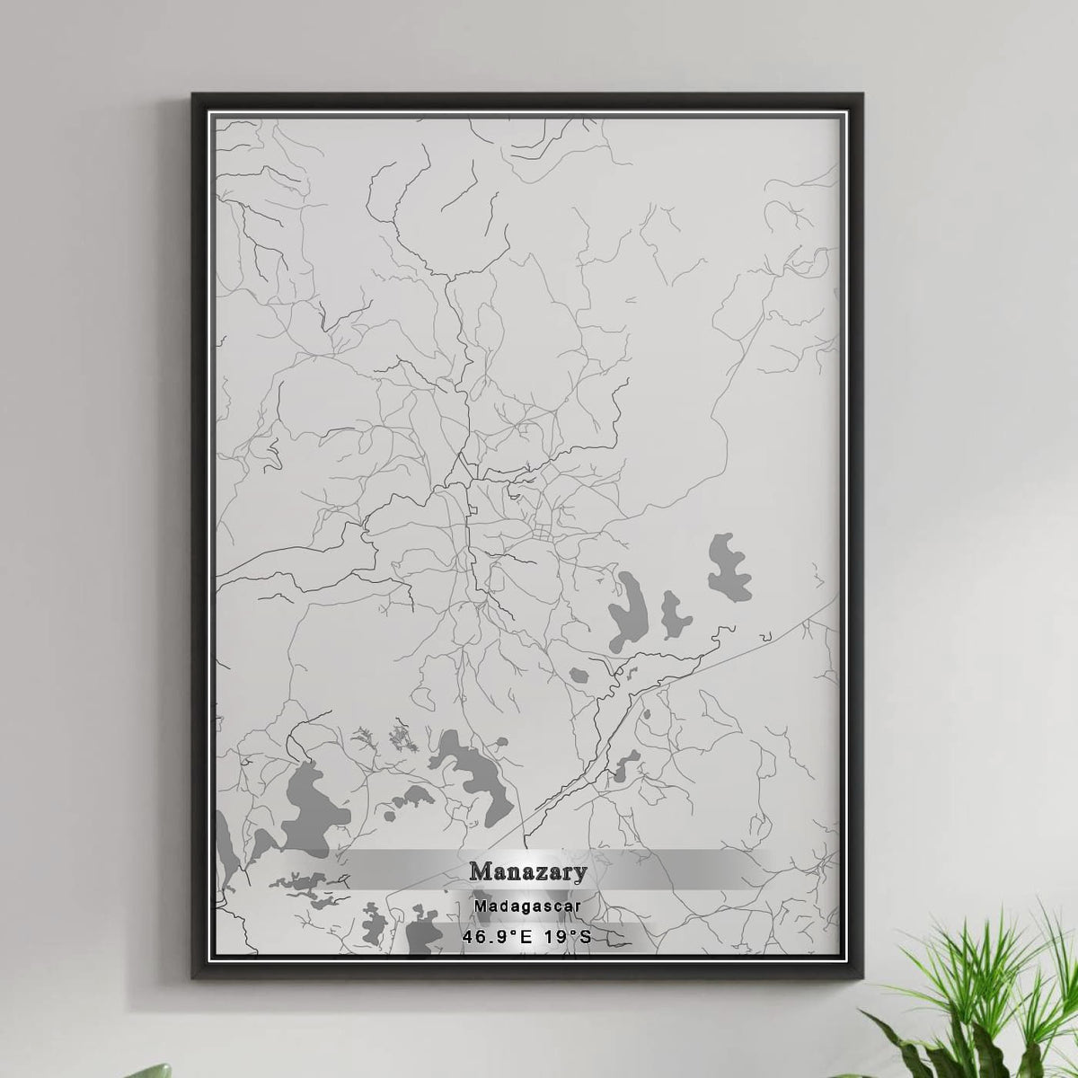 ROAD MAP OF MANAZARY, MADAGASCAR BY MAPBAKES