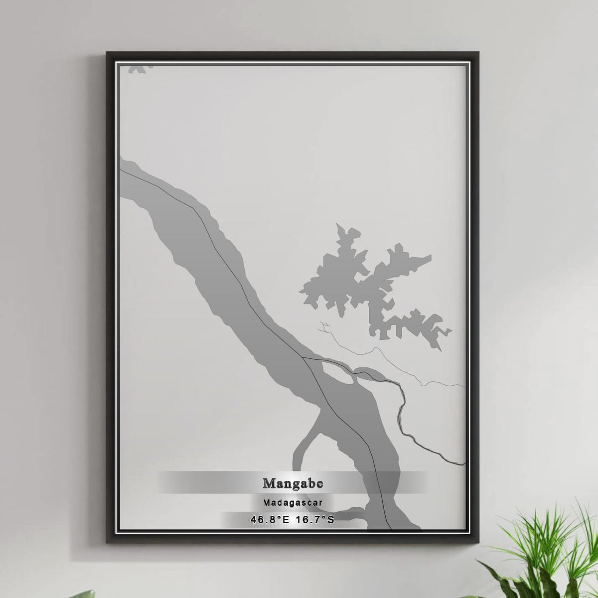 ROAD MAP OF MANGABE, MADAGASCAR BY MAPBAKES