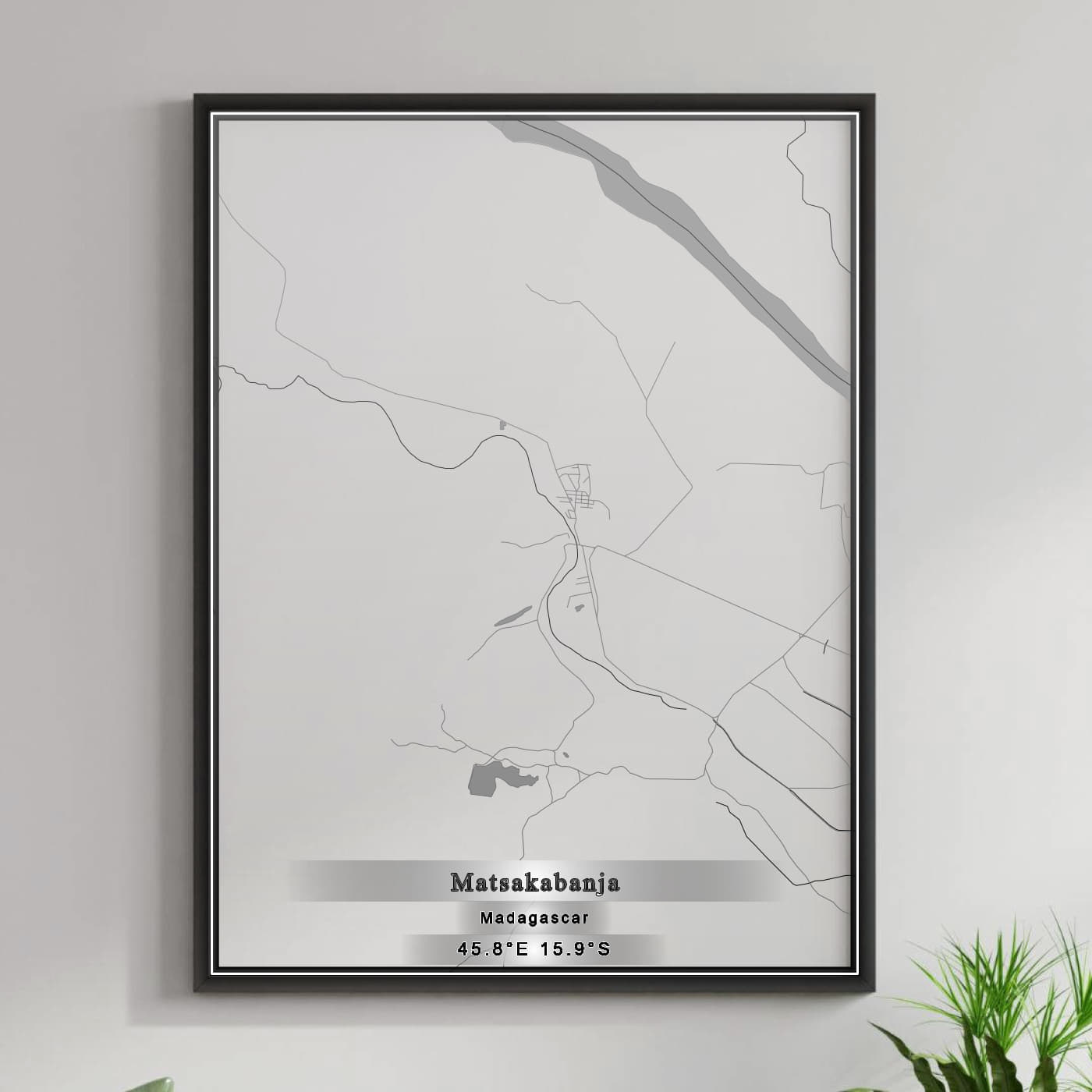 ROAD MAP OF MATSAKABANJA, MADAGASCAR BY MAPBAKES