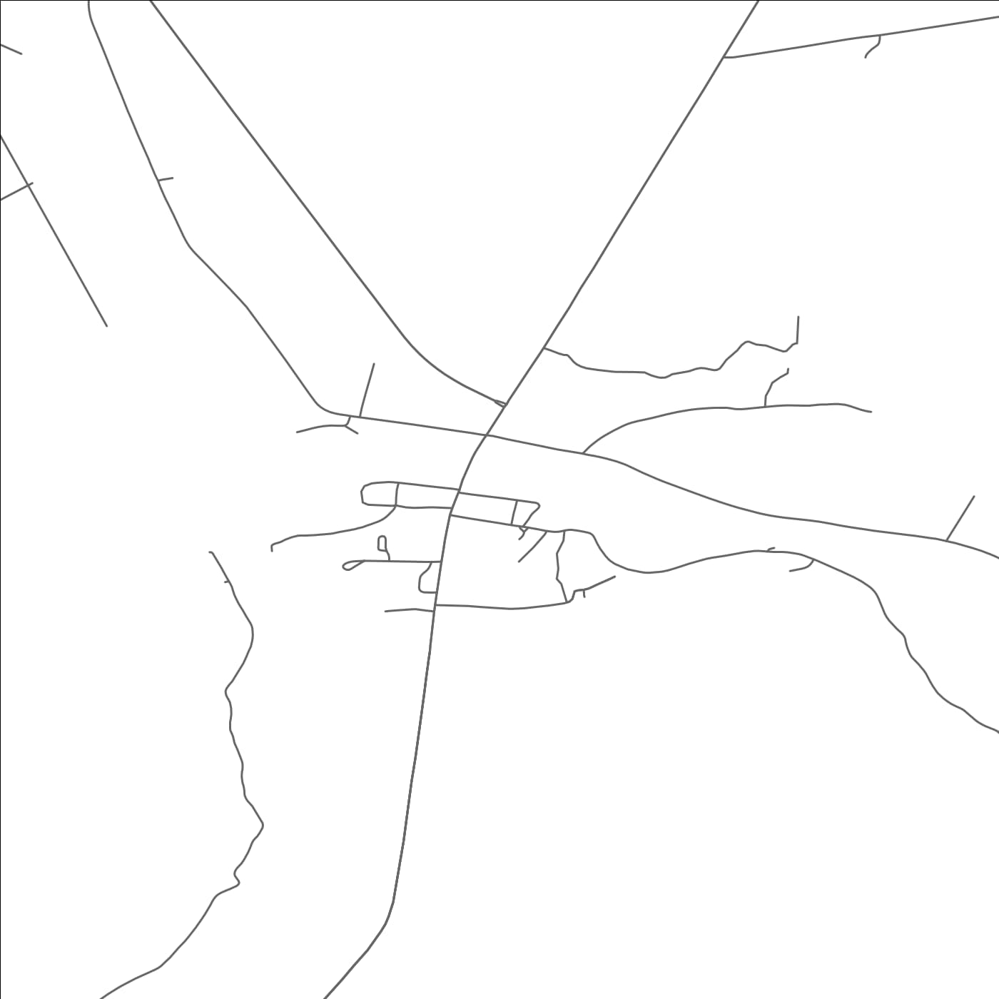 ROAD MAP OF MATTAWAMKEAG, MAINE BY MAPBAKES