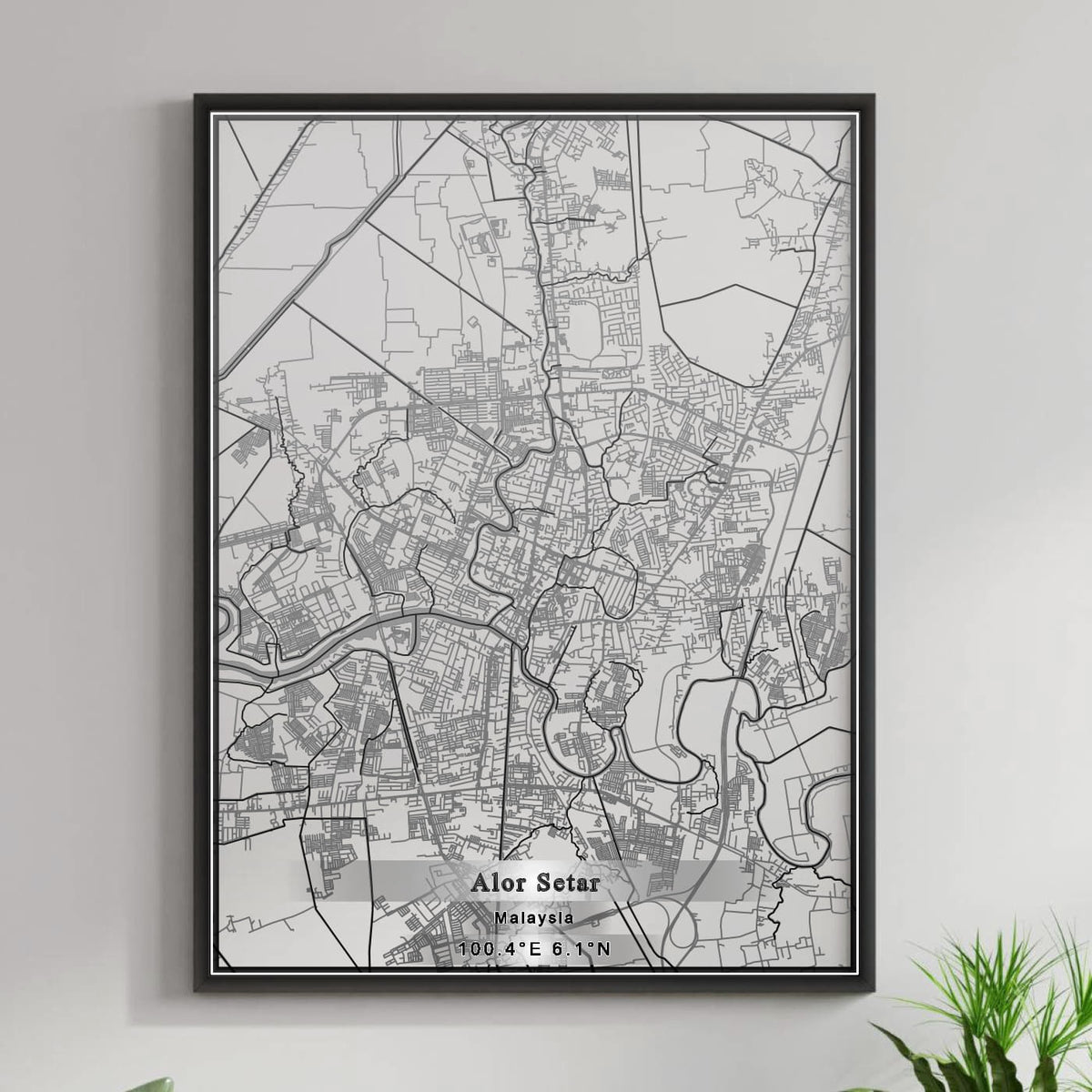 ROAD MAP OF ALOR SETAR, MALAYSIA BY MAPBAKES