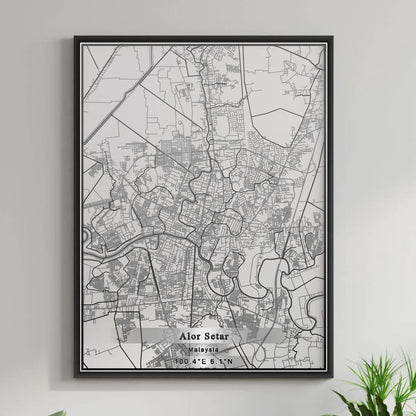 ROAD MAP OF ALOR SETAR, MALAYSIA BY MAPBAKES