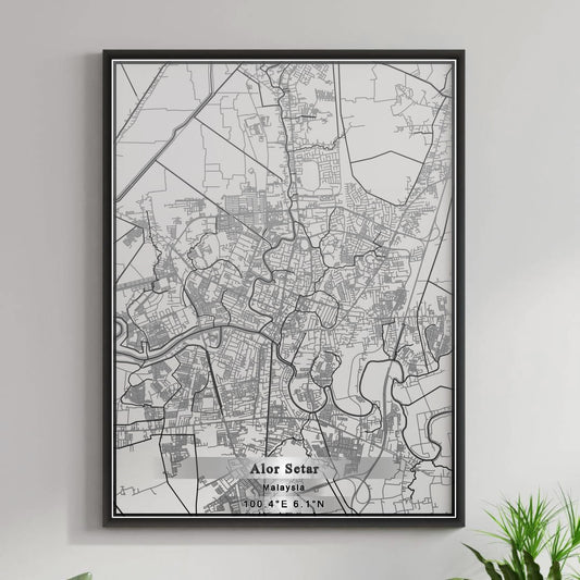 ROAD MAP OF ALOR SETAR, MALAYSIA BY MAPBAKES