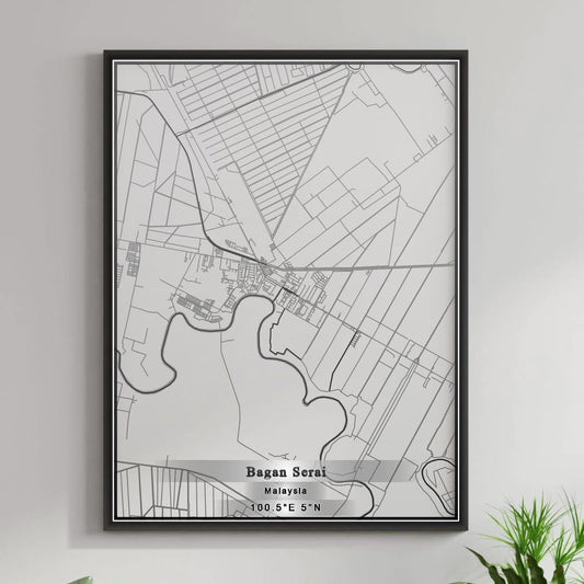ROAD MAP OF BAGAN SERAI, MALAYSIA BY MAPBAKES
