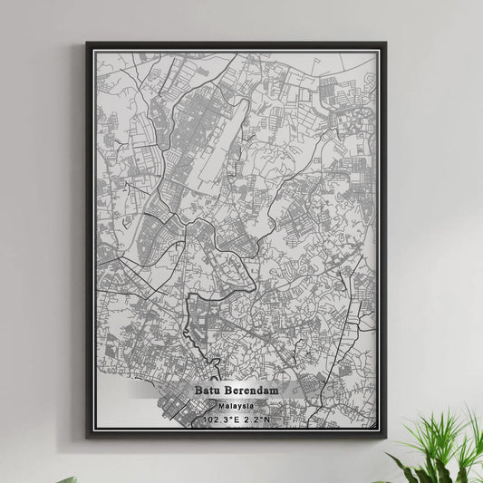 ROAD MAP OF BATU BERENDAM, MALAYSIA BY MAPBAKES
