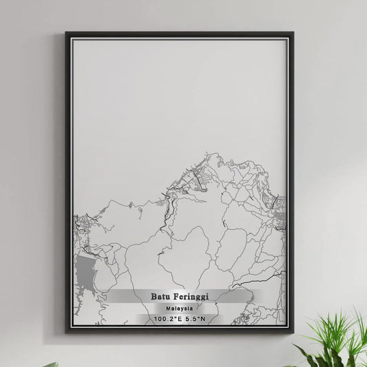 ROAD MAP OF BATU FERINGGI, MALAYSIA BY MAPBAKES