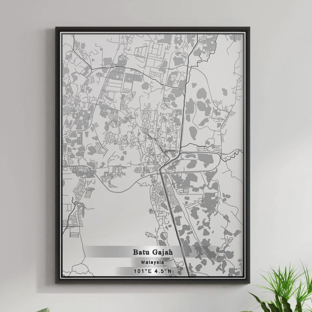 ROAD MAP OF BATU GAJAH, MALAYSIA BY MAPBAKES