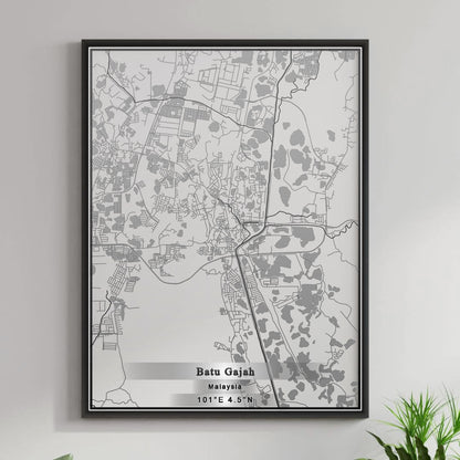 ROAD MAP OF BATU GAJAH, MALAYSIA BY MAPBAKES