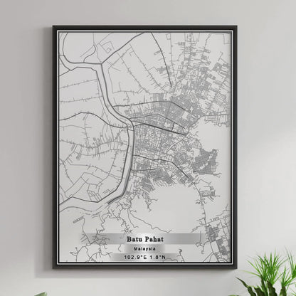 ROAD MAP OF BATU PAHAT, MALAYSIA BY MAPBAKES