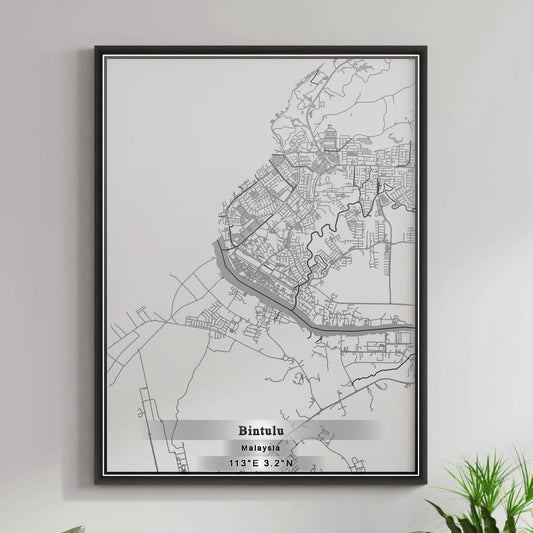 ROAD MAP OF BINTULU, MALAYSIA BY MAPBAKES