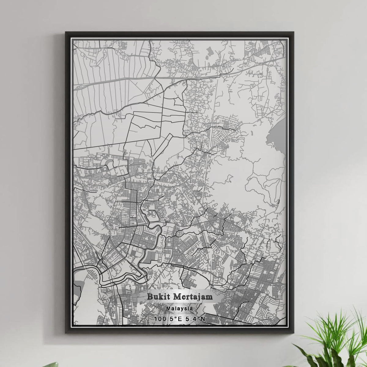 ROAD MAP OF BUKIT MERTAJAM, MALAYSIA BY MAPBAKES
