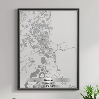 ROAD MAP OF KAMPAR, MALAYSIA BY MAPBAKES