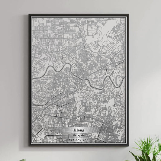 ROAD MAP OF KLANG, MALAYSIA BY MAPBAKES