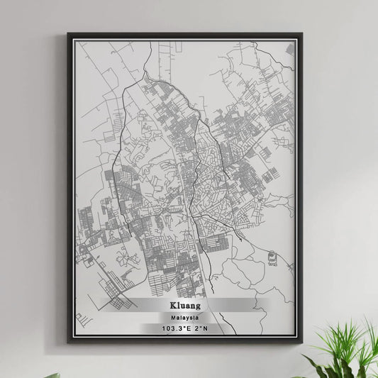 ROAD MAP OF KLUANG, MALAYSIA BY MAPBAKES