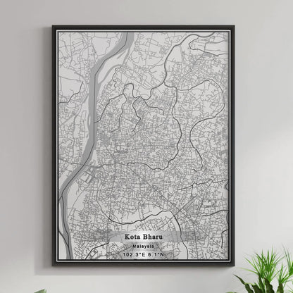 ROAD MAP OF KOTA BHARU, MALAYSIA BY MAPBAKES