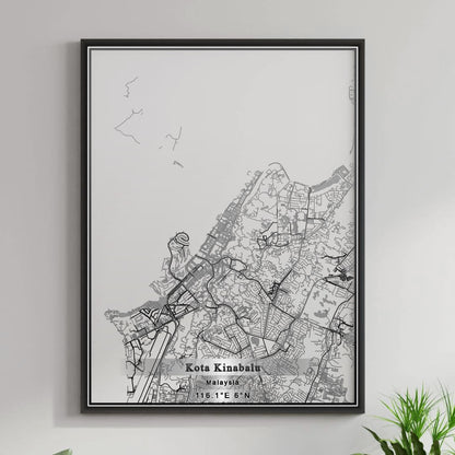 ROAD MAP OF KOTA KINABALU, MALAYSIA BY MAPBAKES