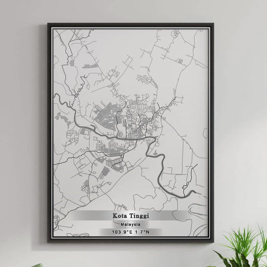 ROAD MAP OF KOTA TINGGI, MALAYSIA BY MAPBAKES