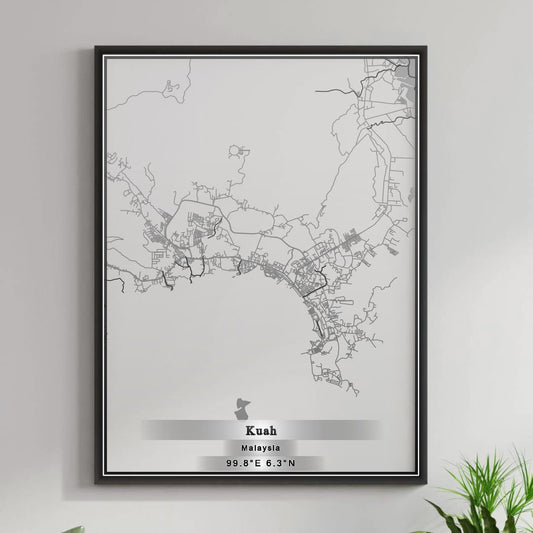 ROAD MAP OF KUAH, MALAYSIA BY MAPBAKES