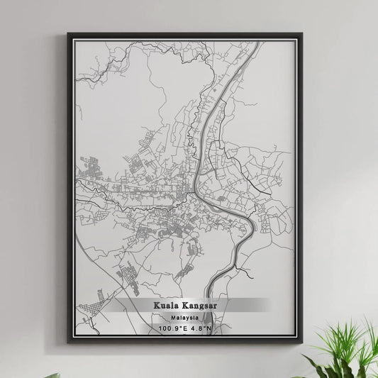 ROAD MAP OF KUALA KANGSAR, MALAYSIA BY MAPBAKES