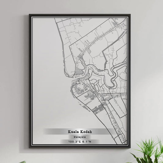 ROAD MAP OF KUALA KEDAH, MALAYSIA BY MAPBAKES