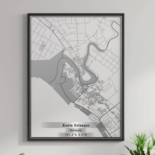 ROAD MAP OF KUALA SELANGOR, MALAYSIA BY MAPBAKES