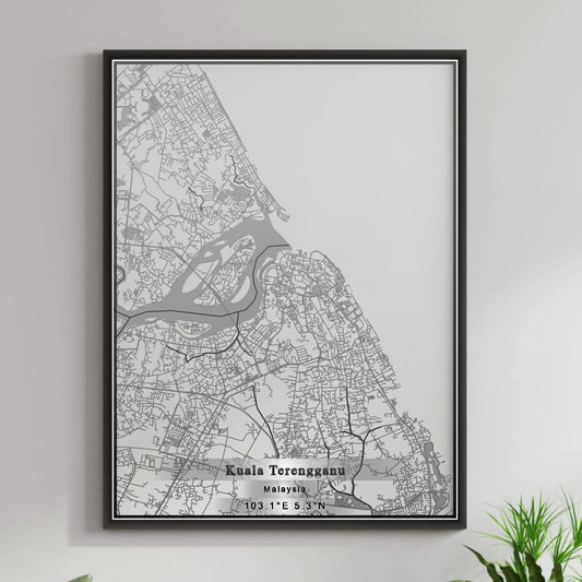 ROAD MAP OF KUALA TERENGGANU, MALAYSIA BY MAPBAKES