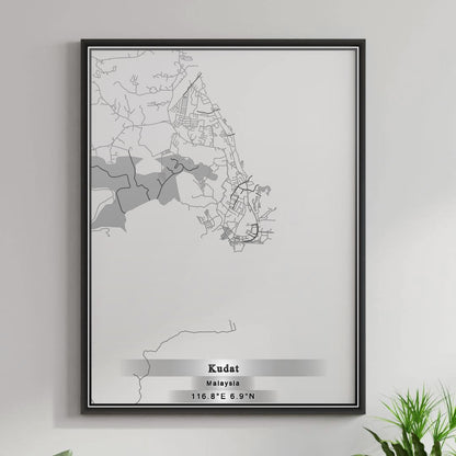 ROAD MAP OF KUDAT, MALAYSIA BY MAPBAKES