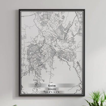 ROAD MAP OF KULIM, MALAYSIA BY MAPBAKES