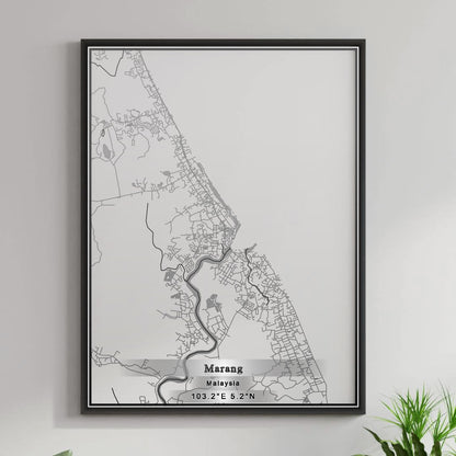 ROAD MAP OF MARANG, MALAYSIA BY MAPBAKES