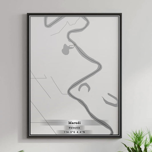 ROAD MAP OF MARUDI, MALAYSIA BY MAPBAKES