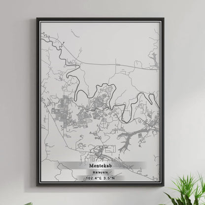 ROAD MAP OF MENTEKAB, MALAYSIA BY MAPBAKES