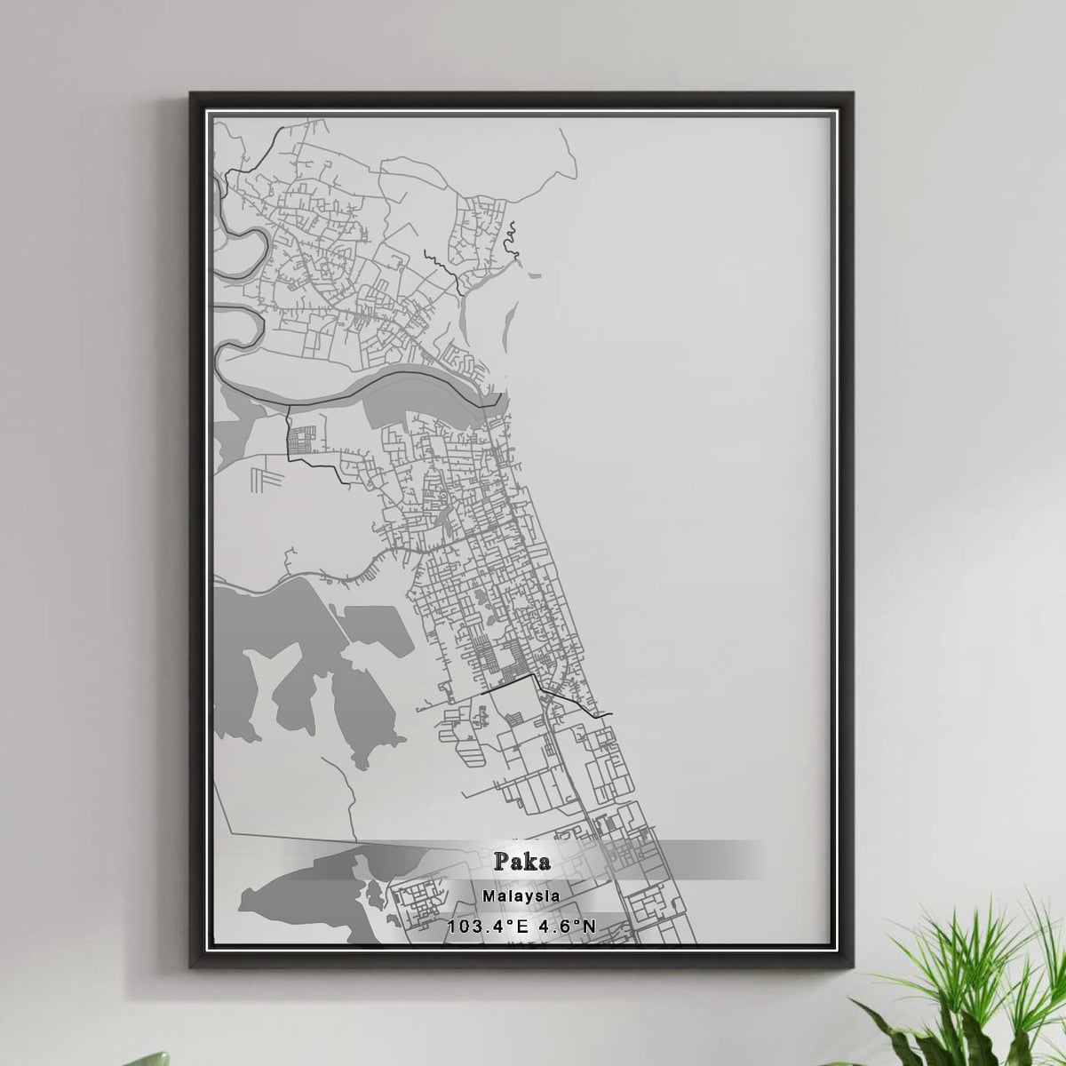 Paka Map ROAD MAP OF PAKA, MALAYSIA BY MAPBAKES – MapBakes