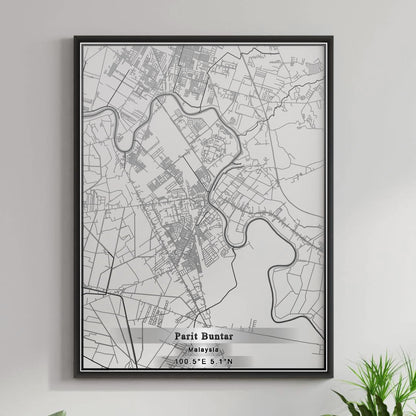 ROAD MAP OF PARIT BUNTAR, MALAYSIA BY MAPBAKES