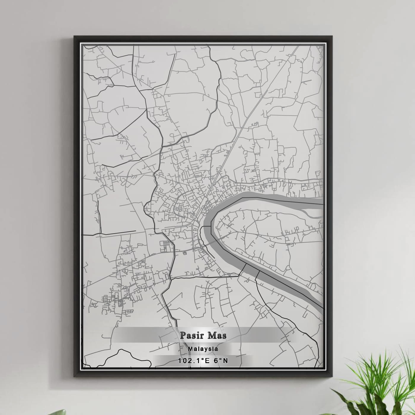 ROAD MAP OF PASIR MAS, MALAYSIA BY MAPBAKES