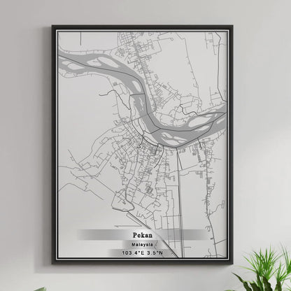 ROAD MAP OF PEKAN, MALAYSIA BY MAPBAKES