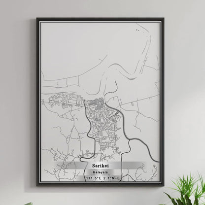 ROAD MAP OF SARIKEI, MALAYSIA BY MAPBAKES