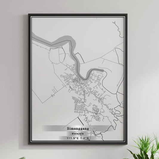 ROAD MAP OF SIMANGGANG, MALAYSIA BY MAPBAKES