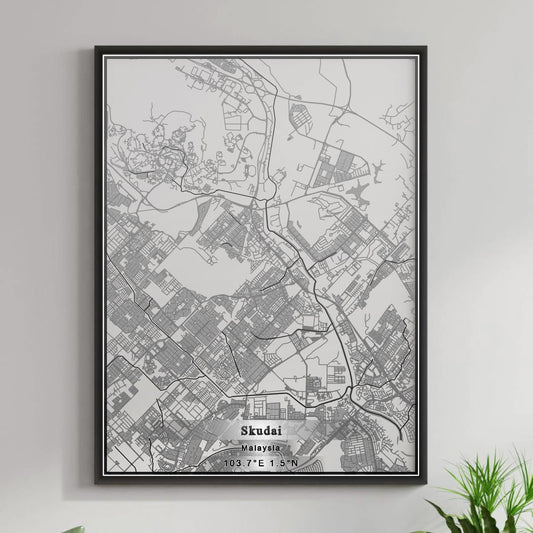 ROAD MAP OF SKUDAI, MALAYSIA BY MAPBAKES
