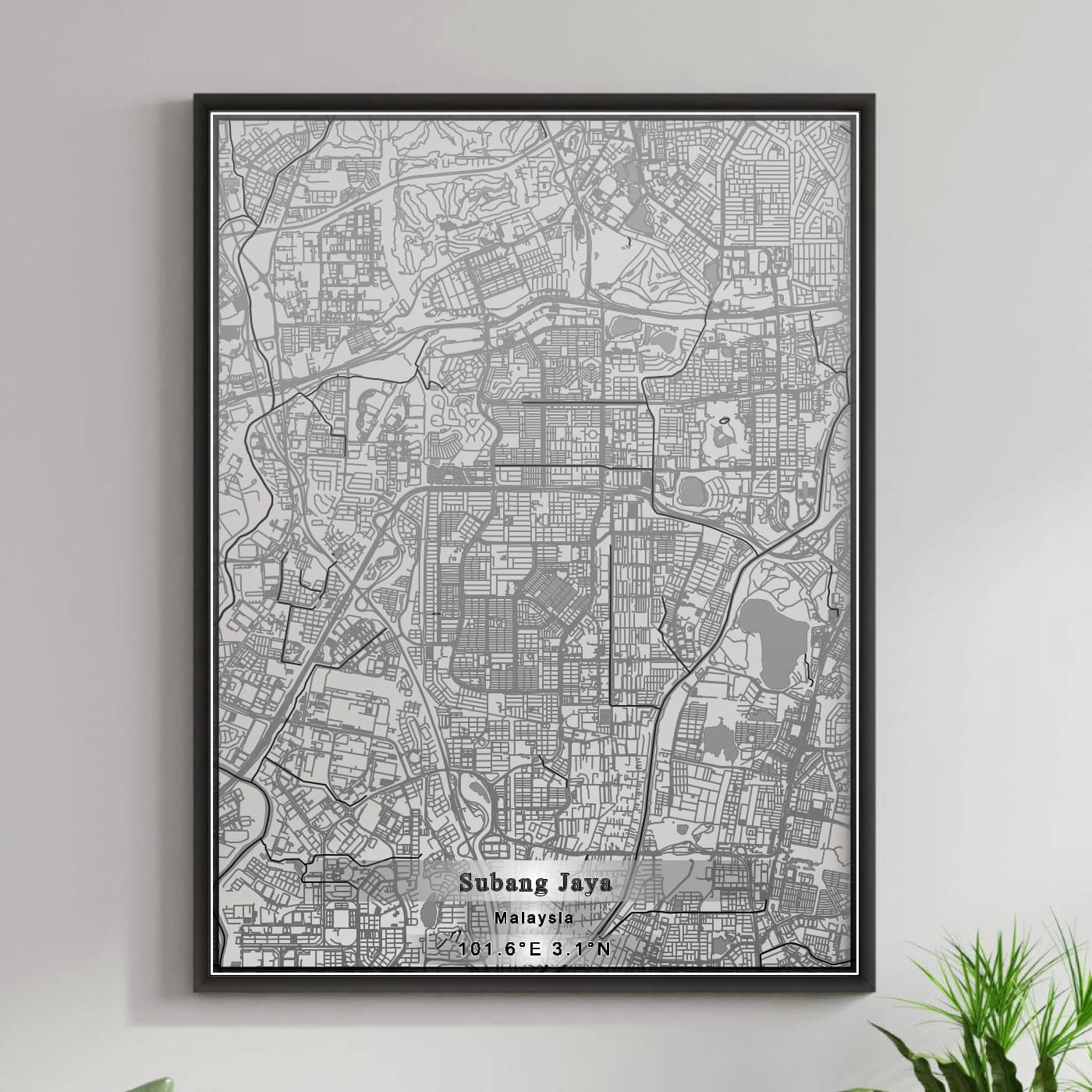 ROAD MAP OF SUBANG JAYA, MALAYSIA BY MAPBAKES