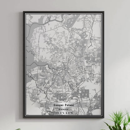 ROAD MAP OF SUNGAI PETANI, MALAYSIA BY MAPBAKES