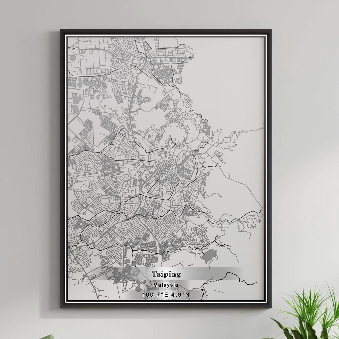 ROAD MAP OF TAIPING, MALAYSIA BY MAPBAKES