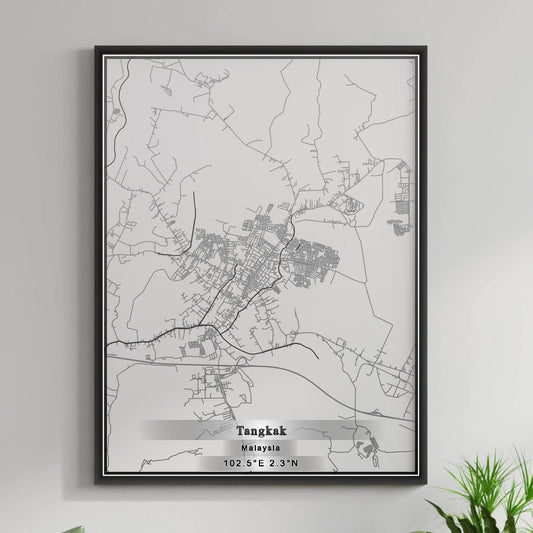 ROAD MAP OF TANGKAK, MALAYSIA BY MAPBAKES