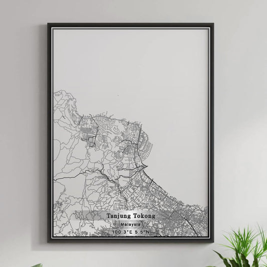 ROAD MAP OF TANJUNG TOKONG, MALAYSIA BY MAPBAKES