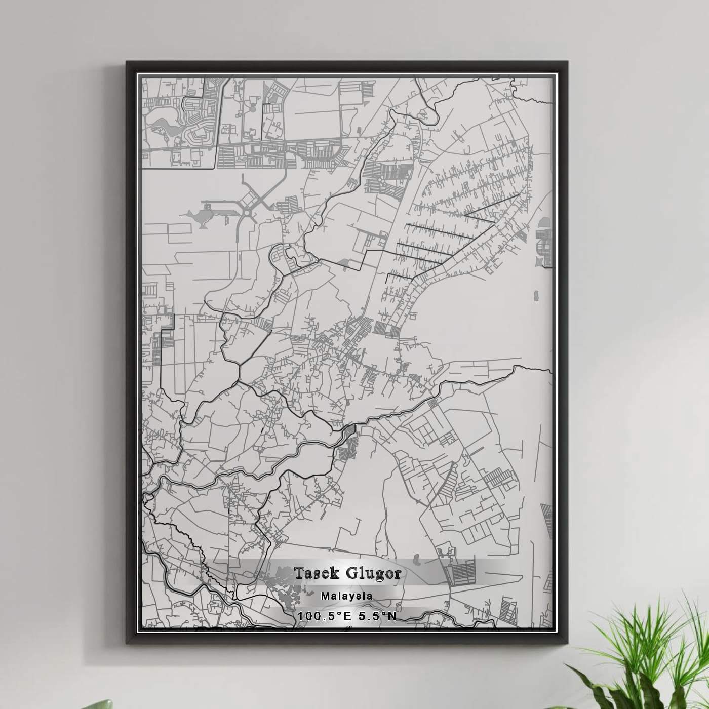 ROAD MAP OF TASEK GLUGOR, MALAYSIA BY MAPBAKES